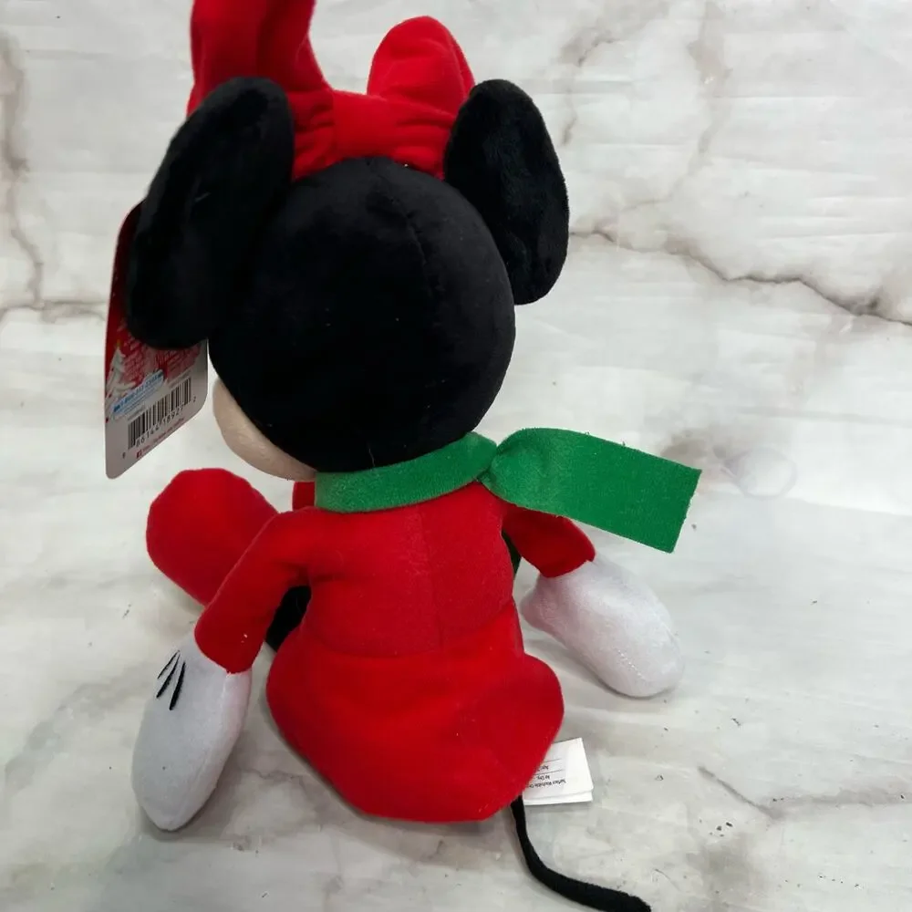 Disney CHRISTMAS HOLIDAY WINTER MINNIE MOUSE Plush Stuffed Animal Toy NEW